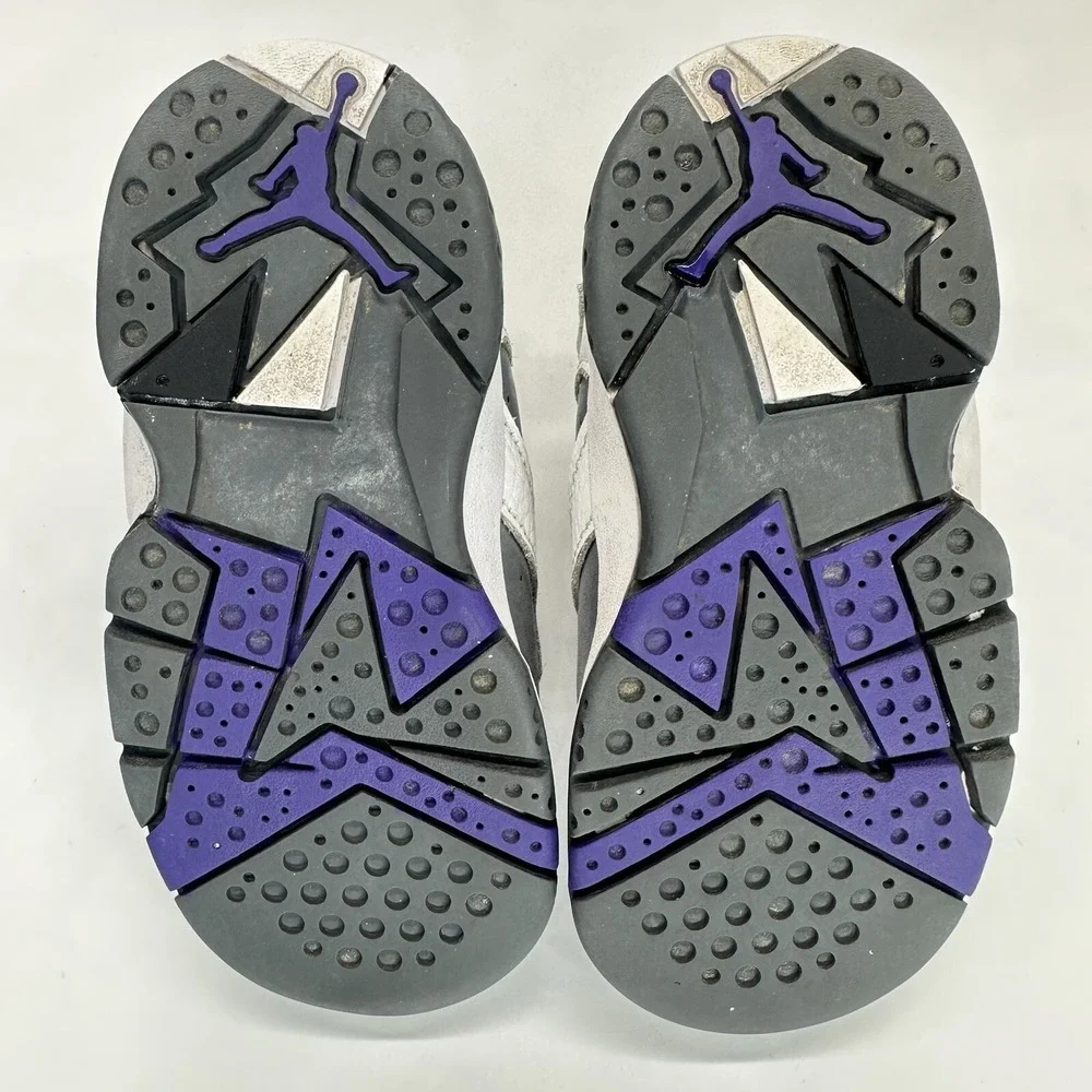 Nike Air Jordan VII 7 Baby Toddler Size 6C‎ Gray White Lace Up DJ2776-100